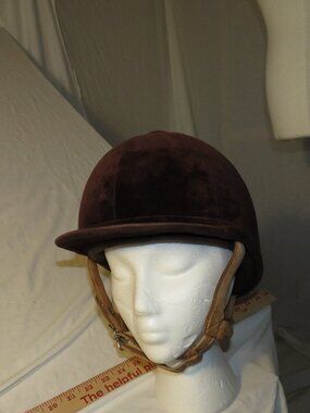 Charles Owen Showjumper XP Velvet Riding Helmet – Brown Equestrian Cap deco ONLY